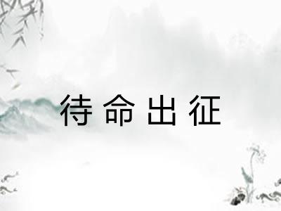 待命出征