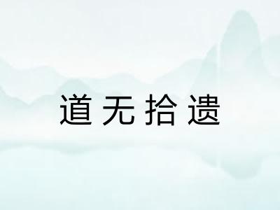 道无拾遗 道无拾遗