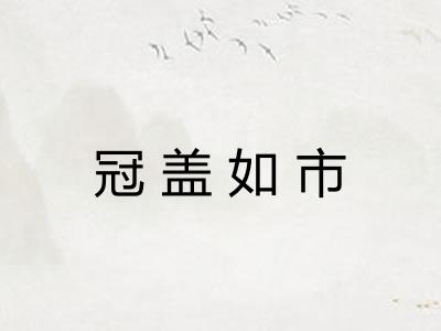 冠盖如市