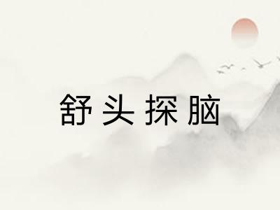 舒头探脑 舒头探脑