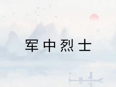 军中烈士 军中烈士