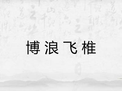 博浪飞椎 博浪飞椎