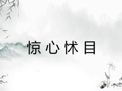 惊心怵目 惊心怵目