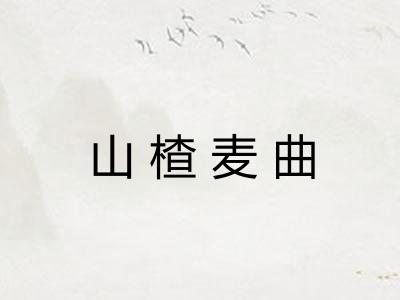 山楂麦曲 山楂麦曲