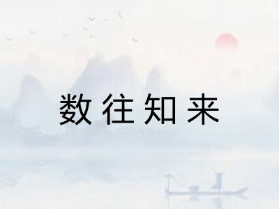 数往知来 数往知来
