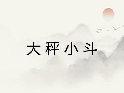 大秤小斗