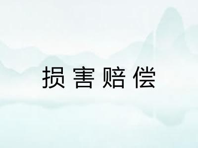 损害赔偿 损害赔偿