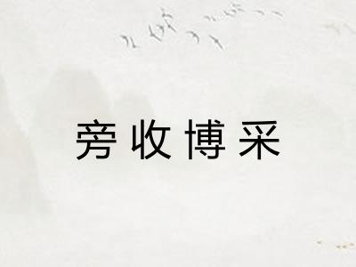 旁收博采 旁收博采