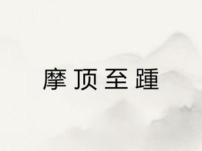 摩顶至踵 摩顶至踵