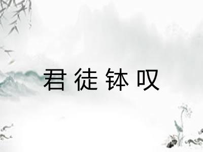 君徒钵叹 君徒钵叹