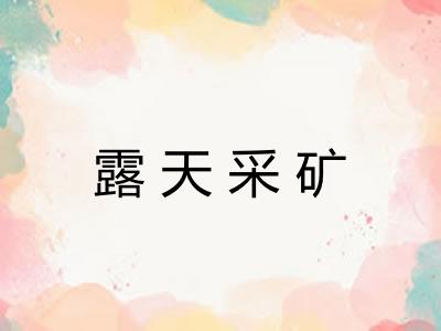 露天采矿 露天采矿