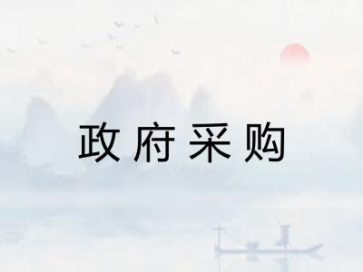政府采购 政府采购