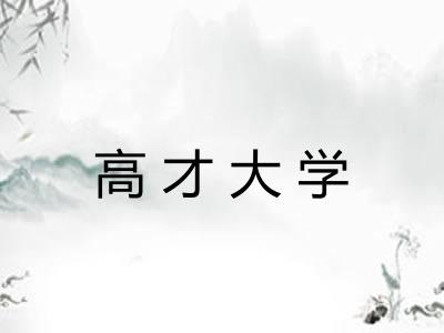 高才大学 高才大学