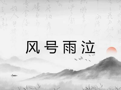 风号雨泣