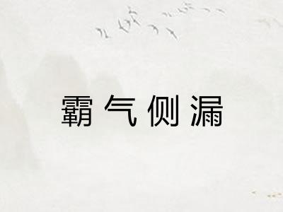 霸气侧漏