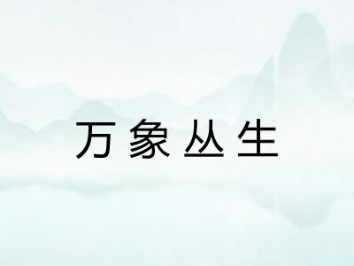 万象丛生 万象丛生