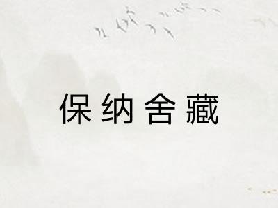 保纳舍藏