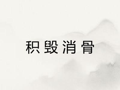 积毁消骨