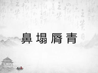 鼻塌脣青 鼻塌脣青