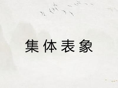 集体表象 集体表象