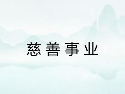 慈善事业 慈善事业