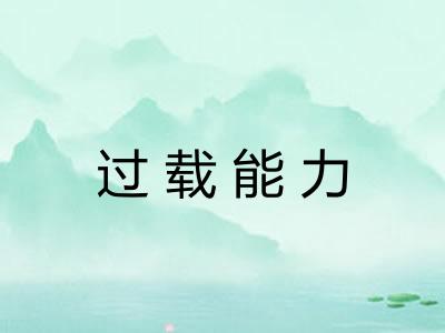过载能力 过载能力