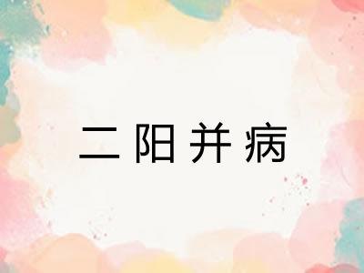 二阳并病 二阳并病