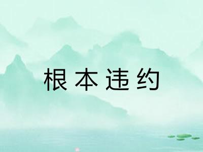 根本违约 根本违约