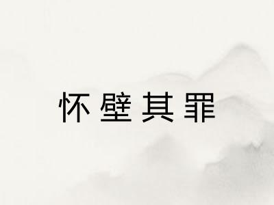 怀壁其罪