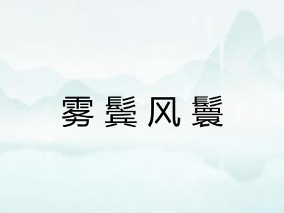 雾鬓风鬟