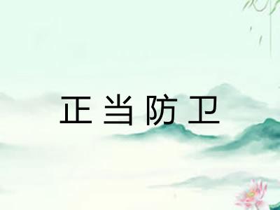 正当防卫