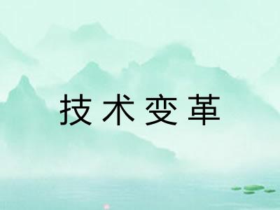技术变革 技术变革