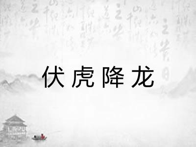 伏虎降龙 伏虎降龙