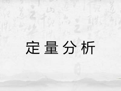 定量分析