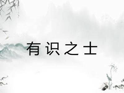有识之士 有识之士