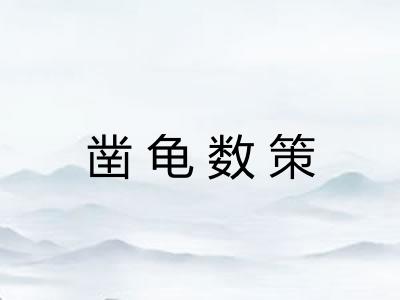 凿龟数策