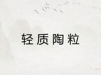 轻质陶粒 轻质陶粒