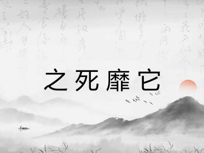 之死靡它 之死靡它
