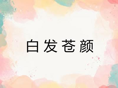 白发苍颜 白发苍颜
