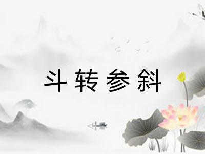 斗转参斜 斗转参斜