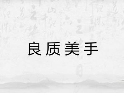 良质美手
