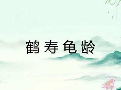 鹤寿龟龄 鹤寿龟龄