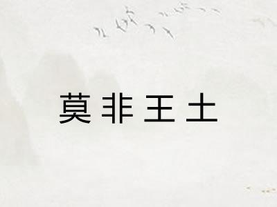 莫非王土 莫非王土
