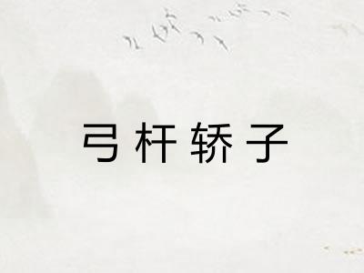 弓杆轿子