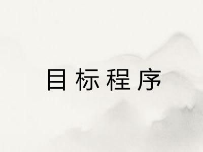 目标程序 目标程序