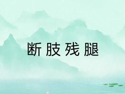 断肢残腿 断肢残腿
