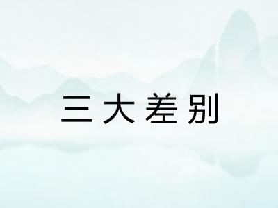 三大差别