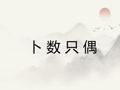 卜数只偶 卜数只偶