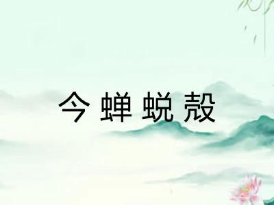 今蝉蜕殻 今蝉蜕殻