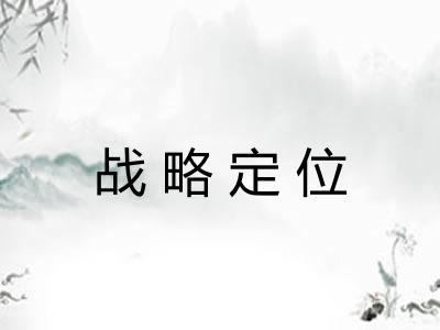 战略定位
